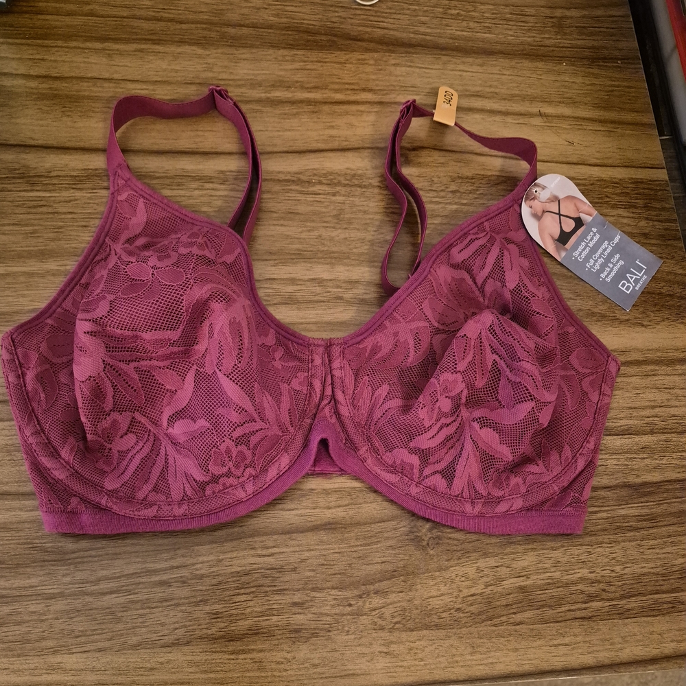 Bali Stretch Lace Cotton Modal Bra 34DD